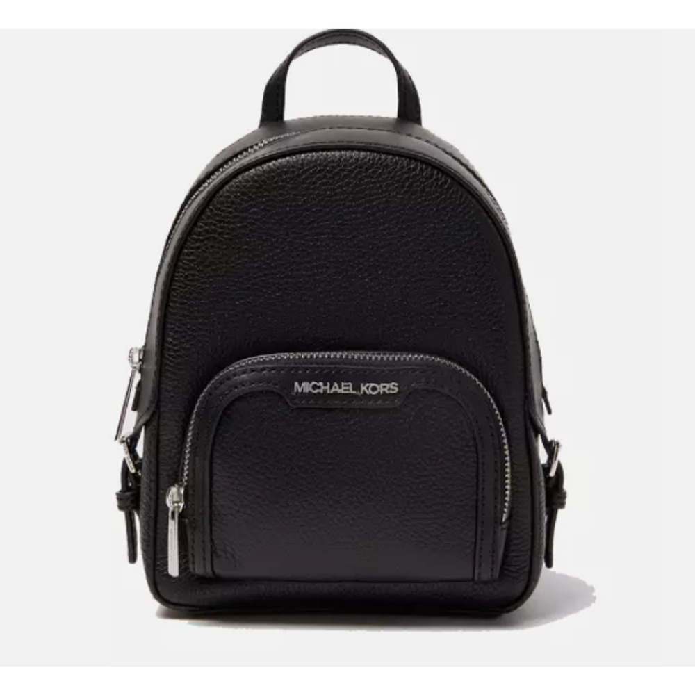 MICHAEL KORS JAYCEE LEATHER XS CONVERTABLE ZIP BACKPACK SHOULDER BAG $398 Black
